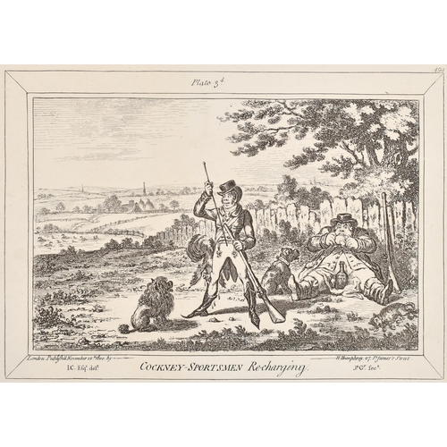 1 - After James Gillray (1756-1815) British. 'Cockney-Sportsmen Marking Game', Engraving, Published by H... 