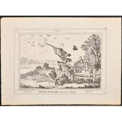 1 - After James Gillray (1756-1815) British. 'Cockney-Sportsmen Marking Game', Engraving, Published by H... 