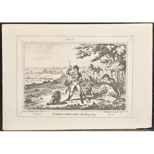 1 - After James Gillray (1756-1815) British. 'Cockney-Sportsmen Marking Game', Engraving, Published by H... 