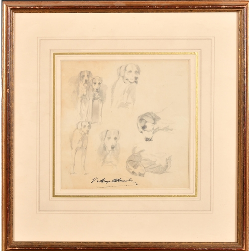 103 - Jean Maxime Claude (1823-1904) French. Studies of Dogs, Pencil, with a studio stamp signature, and i... 