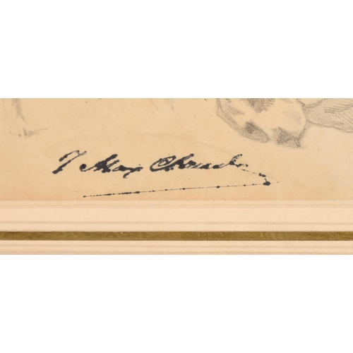 103 - Jean Maxime Claude (1823-1904) French. Studies of Dogs, Pencil, with a studio stamp signature, and i... 