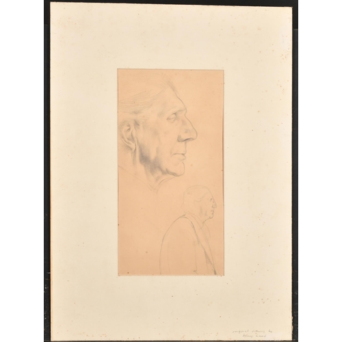 130 - Attributed to Henry Taylor Lamb (1883-1960) Australian/British. Profile Head Studies of a Man, Penci... 