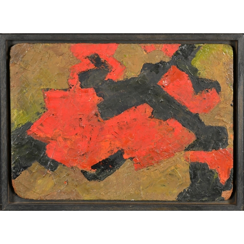 197 - Jean-Marie Calmettes (1918-2007) French. Abstract, Oil on artist's board, Signed verso, 7.5