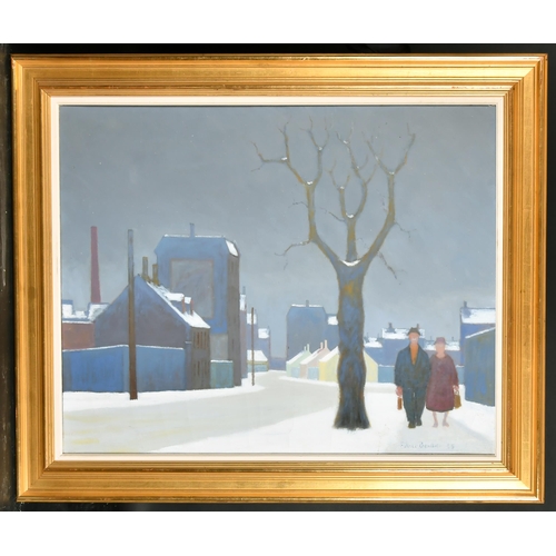 198 - Folmer Bendtsen (1907-1993) Danish. 'A Winter's Day in Copenhagen', Oil on canvas, Signed and dated ... 