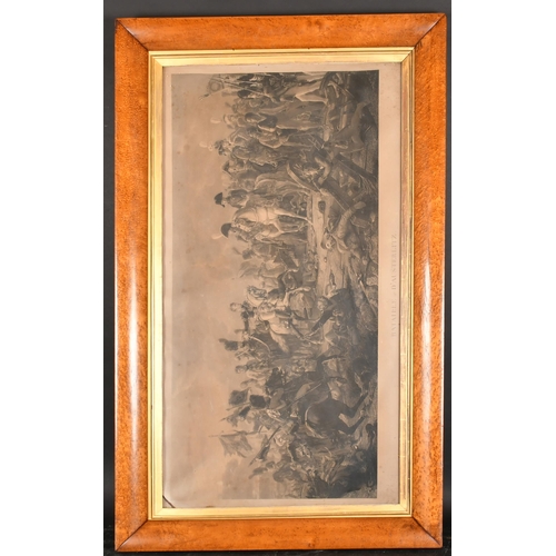 206 - 19th Century English School. A Cushioned Bird's Eye Maple Frame, with inset glass and print, rebate ... 