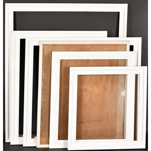 207 - 20th Century English School. A White Painted Frame, rebate 38