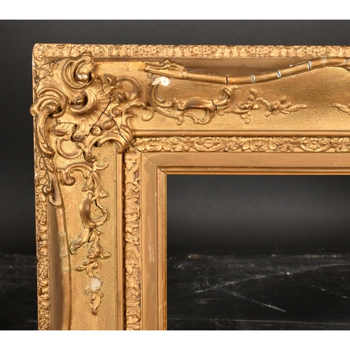 215 - 19th Century English School. A Painted Composition Frame, with swept centres and corners, rebate 36