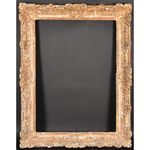 220 - 18th Century French School. A Louis XV Carved Giltwood Frame (partially restored), with swept centre... 