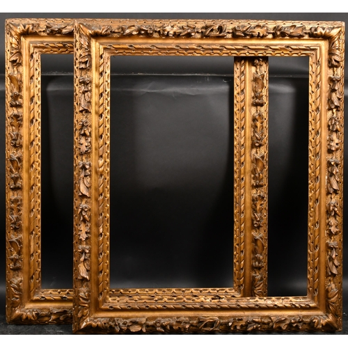 227 - Late 18th Century English School. A Pair of Painted Carved Wood Frames, rebate 30