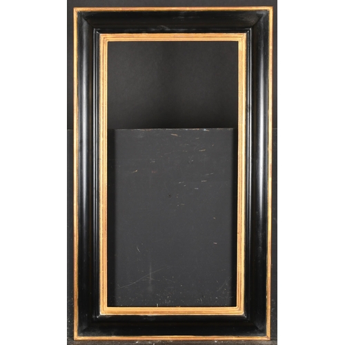 247 - 20th Century European School. A Black Painted Frame, with gilt inner and outer edges, rebate 24