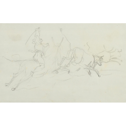 25 - William Lock (1767-1847) British. A Figure Study, Pencil and wash, 7.25