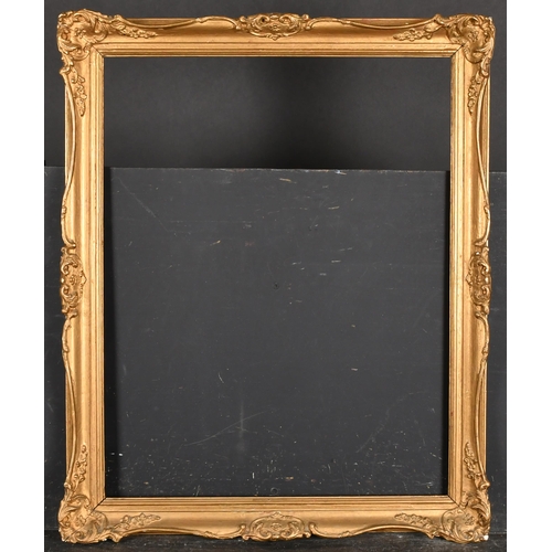 254 - 20th Century English School. A Gilt Composition Frame, with swept centres and corners, rebate 23