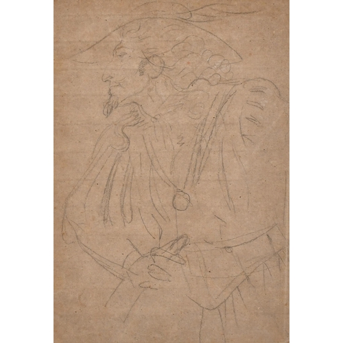 26 - William Lock (1767-1847) British. A Figure Study, Pencil, 12.5