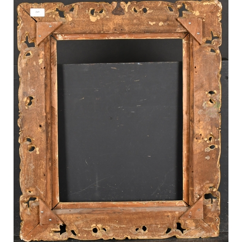 269 - 18th Century Italian School. A Carved Giltwood Florentine Frame, rebate 18.5