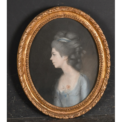 28 - Early 19th Century Irish School. A Portrait of Miss Burton, Pastel, Inscribed on a label verso, In a... 