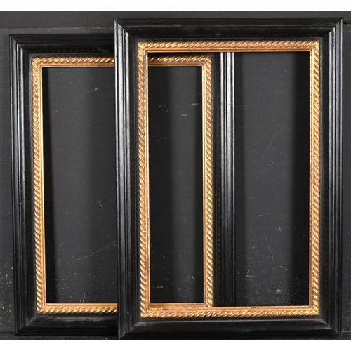 284 - Alexander G Ley & Son. A Black Painted Frame, with a gilt roped inner edge, rebate 15.75