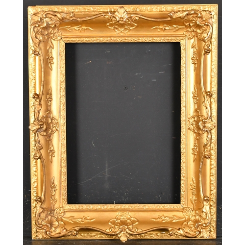 291 - 19th Century English School. A Gilt Composition Frame, with swept centres and corners, rebate 14