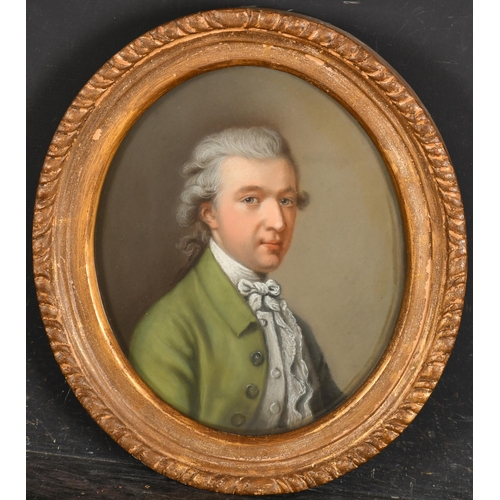 30 - Early 19th Century Irish School. A Portrait of a Man, Pastel, Oval, 10.75