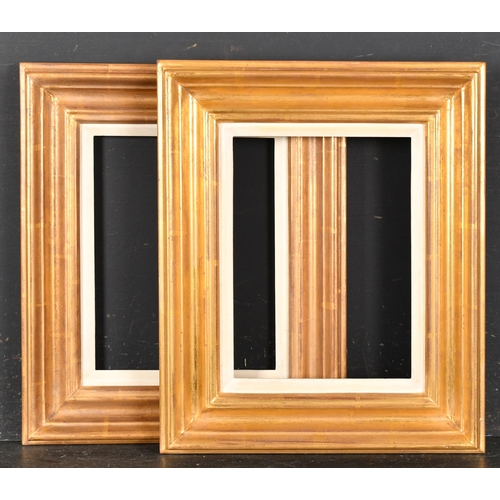 303 - 20th Century English School. A Pair of Gilt Composition Frames, with white slips, rebate 9.5