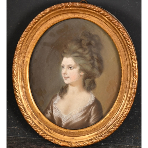 31 - Early 19th Century Irish School. A Portrait of a Lady, Pastel, Oval, 10.75