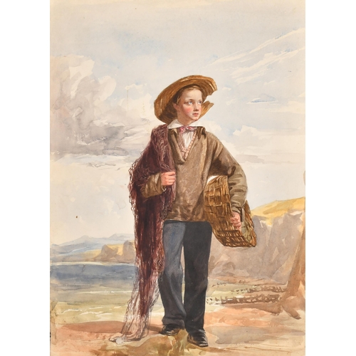 71 - William Henry Hunt (1790-1864) British. A Young Fisherboy, Watercolour, Unframed 17