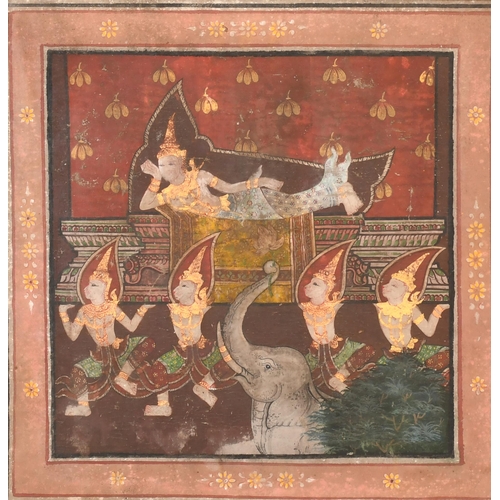 220 - 20th Century Far Eastern School. A Procession, Mixed media, 14.5