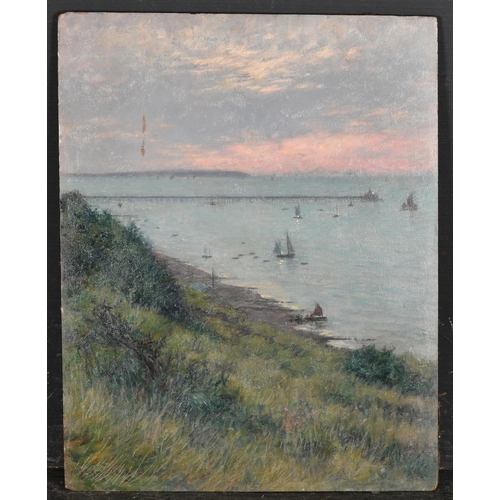 249 - Dalziel (Early 20th Century) British. 'Evening, Herne Bay', Oil on panel, Indistinctly Signed, and i... 