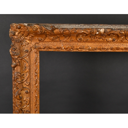 302 - Late 18th Century English School. A Carved Giltwood Frame, with swept centres and corners, rebate 50... 