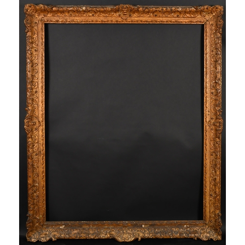 302 - Late 18th Century English School. A Carved Giltwood Frame, with swept centres and corners, rebate 50... 