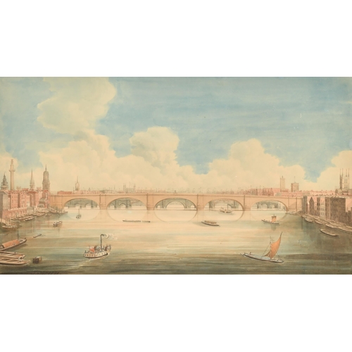 31 - Gideon Yates (act.1790-1837) British. 'London Bridge', Watercolour, Signed and dated 1831, 12.5