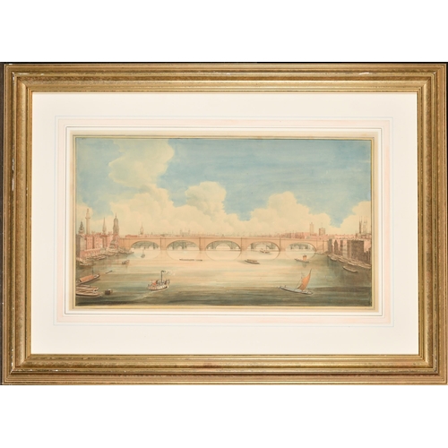 31 - Gideon Yates (act.1790-1837) British. 'London Bridge', Watercolour, Signed and dated 1831, 12.5