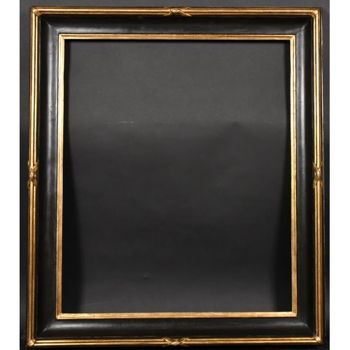 326 - 20th Century English School. A Black and Gilt Hollow Composition Frame, rebate 31.25