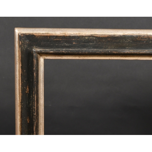 329 - 20th Century English School. A Black and Silver Composition Frame, rebate 30.5