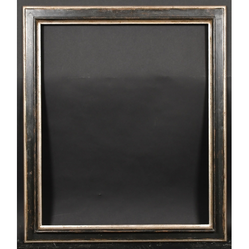 329 - 20th Century English School. A Black and Silver Composition Frame, rebate 30.5