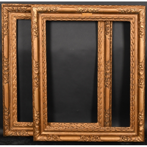 333 - 19th Century English School. A Near Pair of Painted Carved Wood Frames, with Lely panels, rebate 30