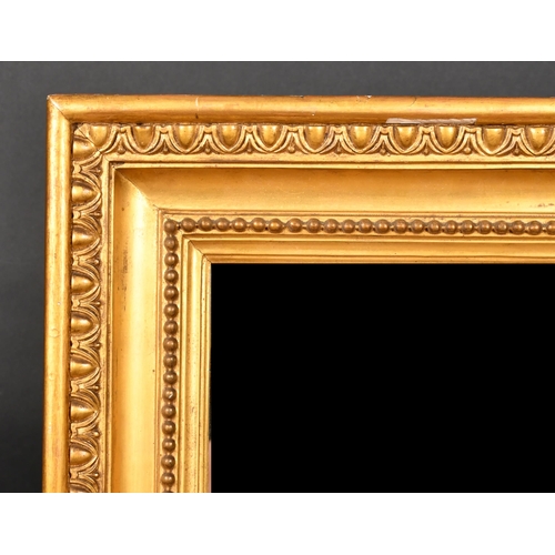 341 - 19th Century English School. A Gilt Composition Frame, with inset mirror glass, rebate 28.5