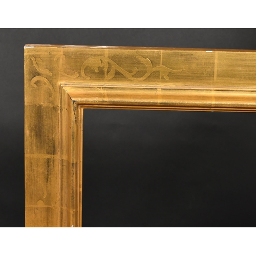 344 - 20th Century English School. A Gilt Composition Italian Style Plate Frame, rebate 26.5