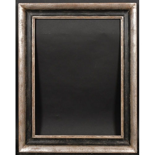 352 - 20th Century English School. A Black and Silver Frame, rebate 25.5