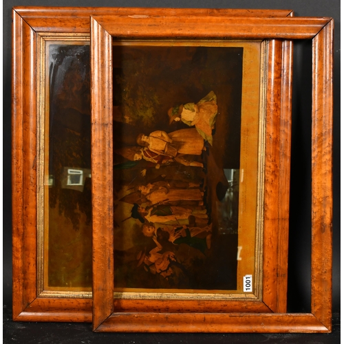 355 - 19th Century English School. A Maple Frame, with a gilt slip and inset print on glass, rebate 24.5