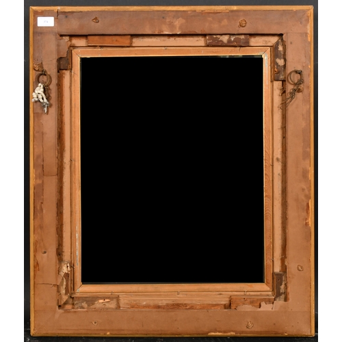 374 - 19th Century English School. A Gilt Composition Frame, with swept corners and inset glass, rebate 21... 