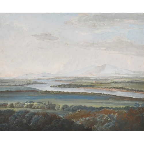 38 - Attributed to Thomas Jones (1742-1803) British. An Extensive Landscape, Gouache, 8.75