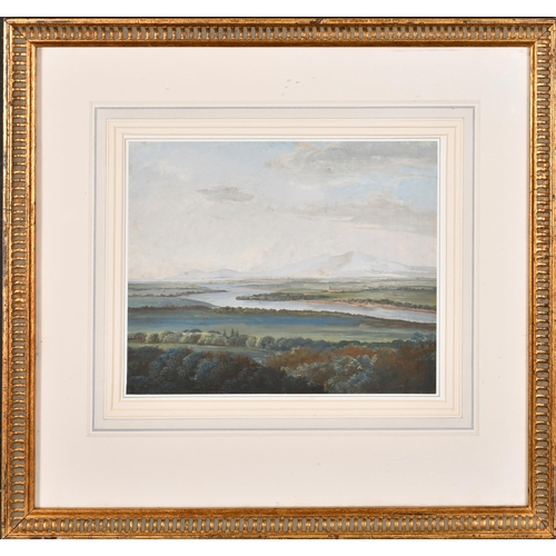 38 - Attributed to Thomas Jones (1742-1803) British. An Extensive Landscape, Gouache, 8.75