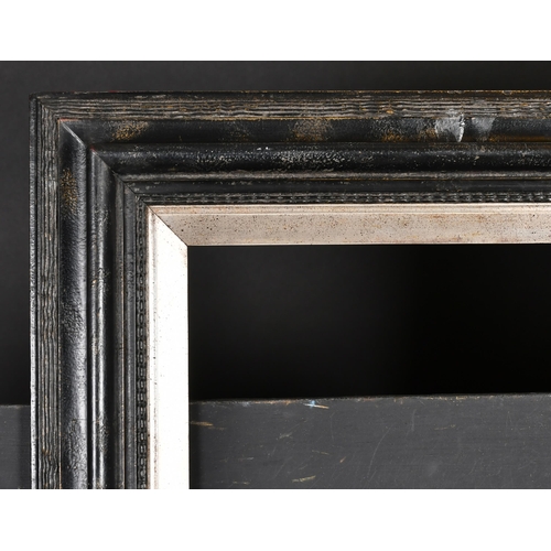 387 - Early 20th Century English School. A Black Composition Frame, with a silver slip, rebate 19.5