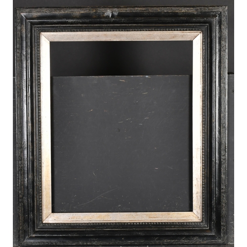 387 - Early 20th Century English School. A Black Composition Frame, with a silver slip, rebate 19.5