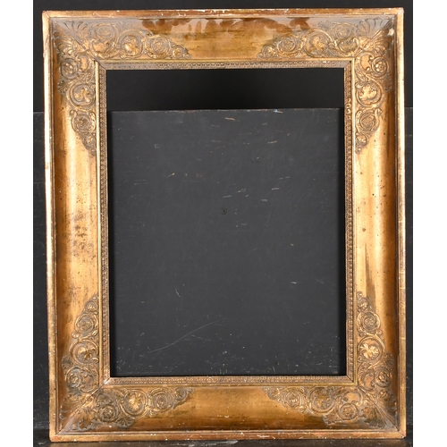 391 - 19th Century French School. A Gilt Composition Empire Frame, rebate 19