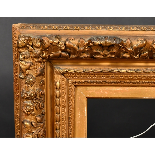 393 - 19th Century French School. A Gilt and Painted Composition Barbizon Frame, rebate 18.5