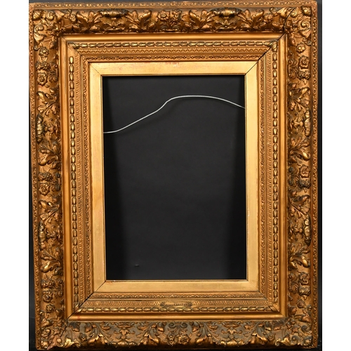 393 - 19th Century French School. A Gilt and Painted Composition Barbizon Frame, rebate 18.5