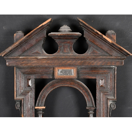 399 - 19th Century European School. A Carved Giltwood Tabernacle Frame, with added base, overall 17.75