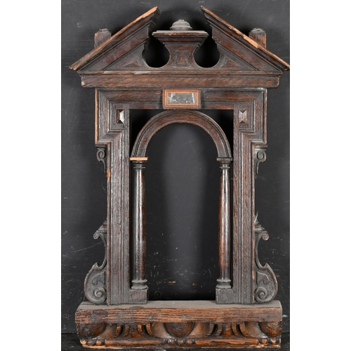 399 - 19th Century European School. A Carved Giltwood Tabernacle Frame, with added base, overall 17.75