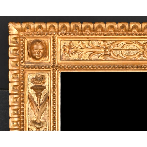 403 - 19th Century Italian School. A Carved Giltwood Florentine Frame, with inset mirror glass, rebate 17.... 